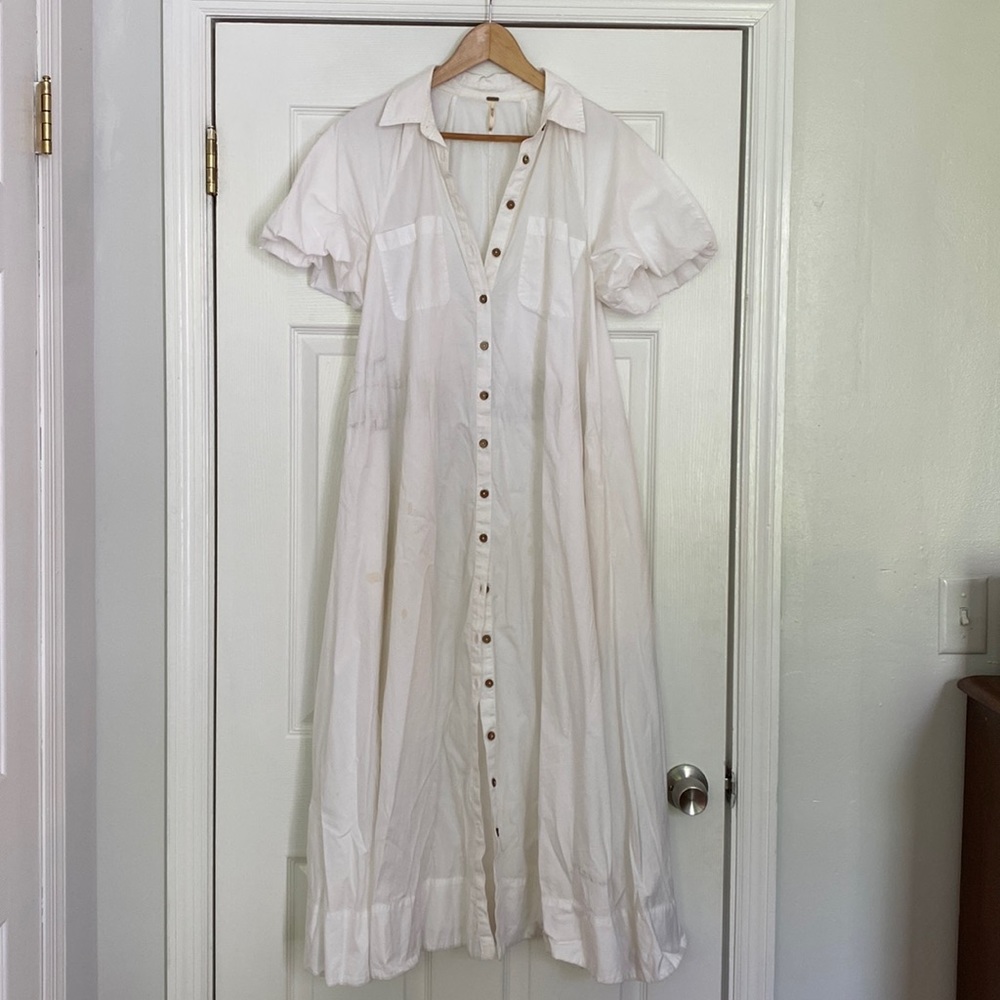 Free People white maxi dress